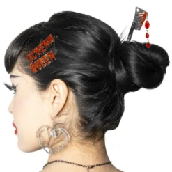 Cleaver Blood Drip Hair Stick -Kreepsville 666 Shop HCSCBD 3