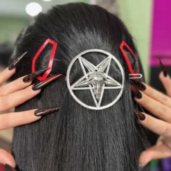 Kreepsville 666 Baphomet Circle Hair Clip -Kreepsville 666 Shop HSBPC 4