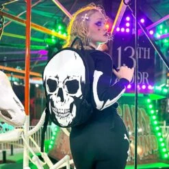 Crossbones Hairslide White -Kreepsville 666 Shop HSCBW 3