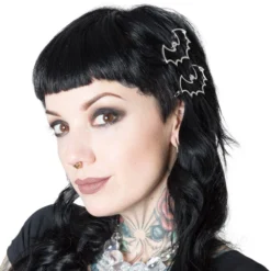 Bat Outline Hair Clips Pair -Kreepsville 666 Shop HSPBO 3 60639047 b090 4c7c 9729 b3b394f23ce1