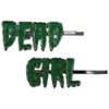 Dead Girl Text Hair Slides