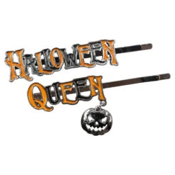 Halloween Queen Text Hair Slides