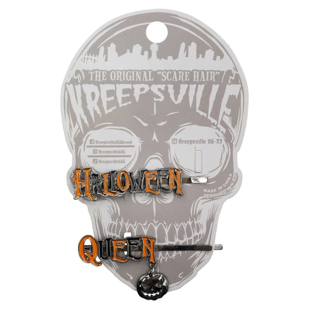 Halloween Queen Text Hair Slides 2 Halloween Queen Text Hair Slides - Image 2