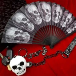 Anatomical Skull Fabric Fan -Kreepsville 666 Shop HWFAS 4