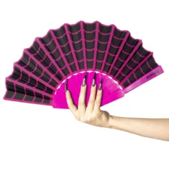 Spiderweb Scallop Fan Pink -Kreepsville 666 Shop HWFEWP 3