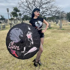 Elvira Bewitched Fabric Parasol -Kreepsville 666 Shop HWPEBW 4