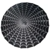 Spiderweb Grey And Black Fabric Parasol
