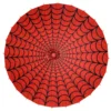 Spiderweb Red And Black Fabric Parasol