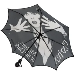 Skull Handle Elvira Classic Logo Umbrella -Kreepsville 666 Shop HWSHECL 3