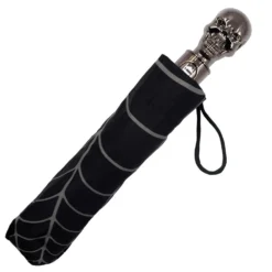 Skull Handle Spiderweb Umbrella -Kreepsville 666 Shop HWSHUSW 3
