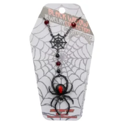 Black Widow Spider Rosary Charm Necklace -Kreepsville 666 Shop JNBWS 3