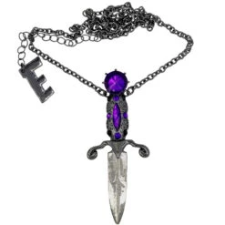 Elvira Dagger Necklace Purple