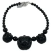 Jack O Lantern Pumpkin Necklace Black