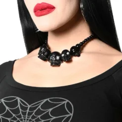 Skull Collection Necklace Black -Kreepsville 666 Shop JNSCB 3