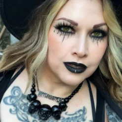 Skull Collection Necklace Black -Kreepsville 666 Shop JNSCB 5