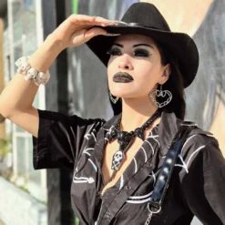 Crow Skull Collection Necklace Black -Kreepsville 666 Shop JNSCCB 4