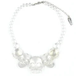 Skull Collection Necklace Crystal Clear 6 Skull Collection Necklace Crystal Clear -Kreepsville 666 Shop JNSCCC
