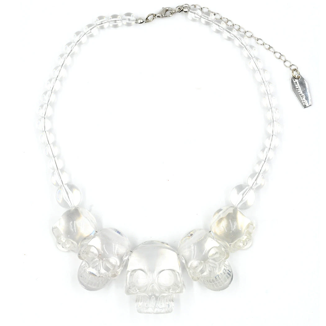 Skull Collection Necklace Crystal Clear 3 Skull Collection Necklace Crystal Clear - Image 3
