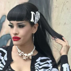 Skull Collection Necklace White 9 Skull Collection Necklace White -Kreepsville 666 Shop JNSCW 5