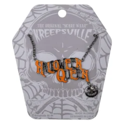 Halloween Queen Text Necklace -Kreepsville 666 Shop JNTHQ 3