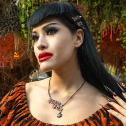 Halloween Queen Text Necklace -Kreepsville 666 Shop JNTHQ 5