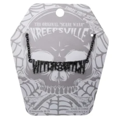 Witch Bitch Text Necklace -Kreepsville 666 Shop JNTWB 3