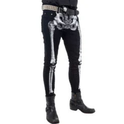 Skeleton Skinny Jeans White Bone -Kreepsville 666 Shop JSLW 2