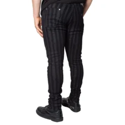 Destroyer Skinny Grey Stripe Jeans -Kreepsville 666 Shop JSSG 3