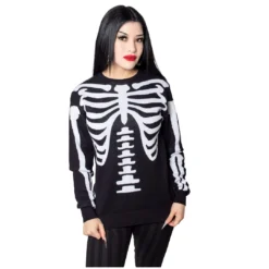 Ribcage Skeleton Bones Sweater -Kreepsville 666 Shop MKWBBW 3