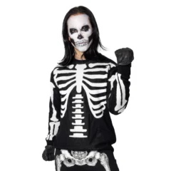 Ribcage Skeleton Bones Sweater -Kreepsville 666 Shop MKWBBW 5