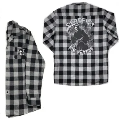 Reaper's Revenge Grey Flannel Shirt -Kreepsville 666 Shop MSFRR 3
