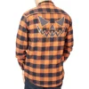 Trick Or Treat Pumpkin Orange Flannel Shirt