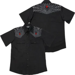 Black Widow Western Shirt -Kreepsville 666 Shop MSWBW 5