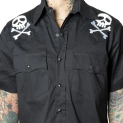 Harlock Skull X Bones Western Shirt 9 Harlock Skull X Bones Western Shirt -Kreepsville 666 Shop MSWHSXB 4