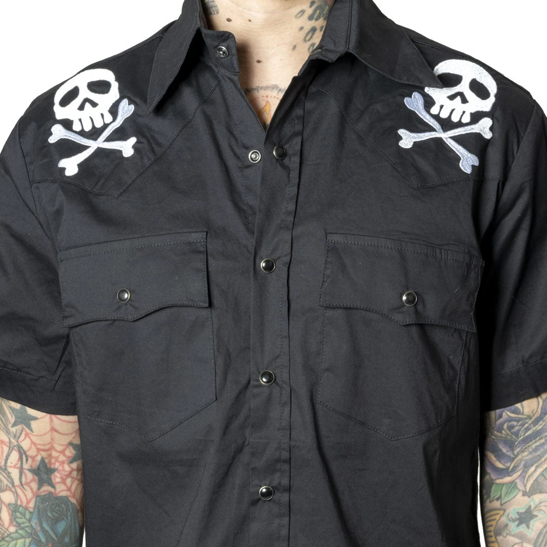 Harlock Skull X Bones Western Shirt 4 Harlock Skull X Bones Western Shirt - Image 4