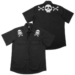 Harlock Skull X Bones Western Shirt 10 Harlock Skull X Bones Western Shirt -Kreepsville 666 Shop MSWHSXB 5