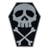 Skull Cross Bones Coffin Grey Patch