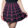 Spiderweb Pink Skater Skirt