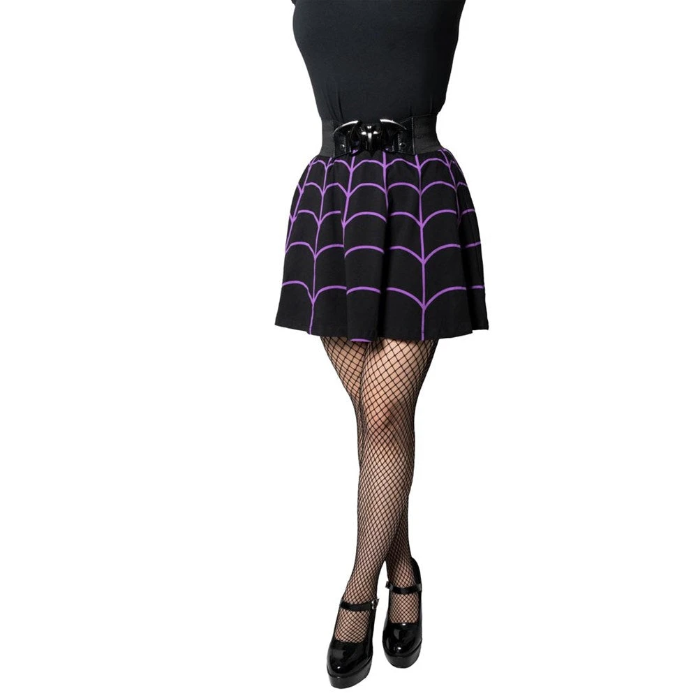 Spiderweb Purple Skater Skirt 2 Spiderweb Purple Skater Skirt - Image 2