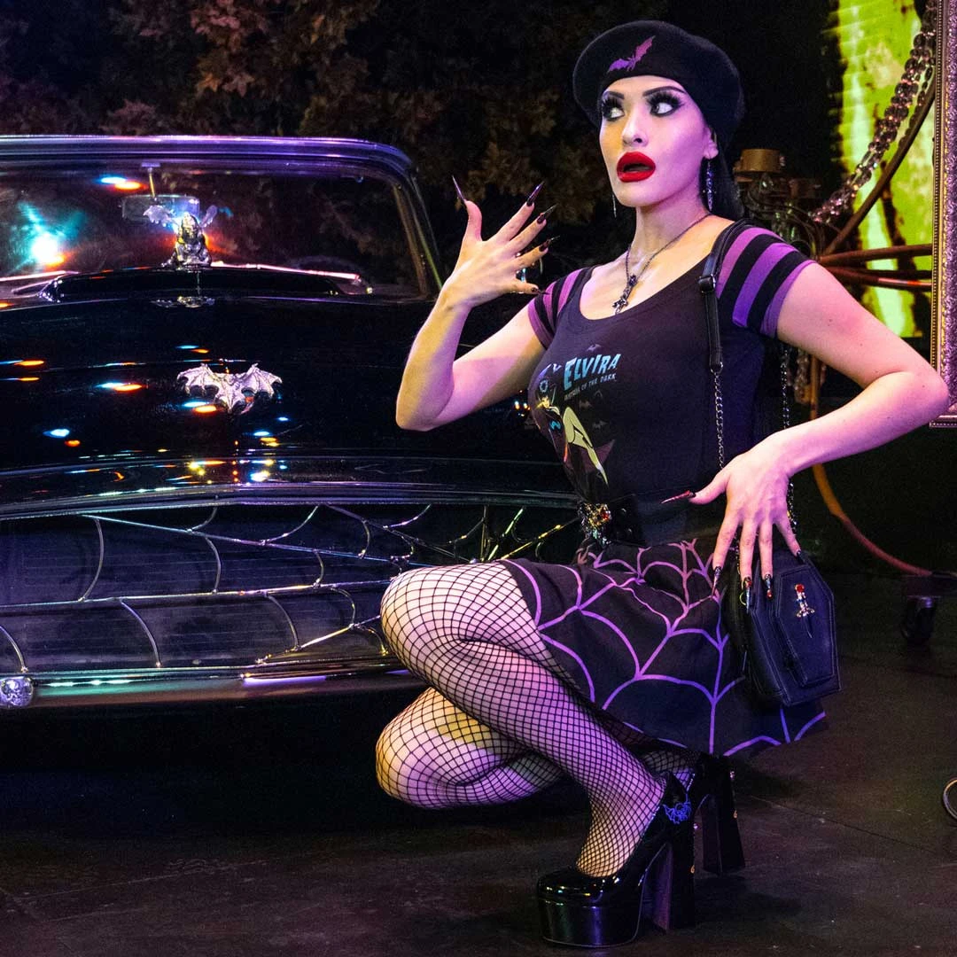 Spiderweb Purple Skater Skirt 4 Spiderweb Purple Skater Skirt - Image 4