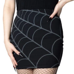 Spiderweb Mini Skirt Grey