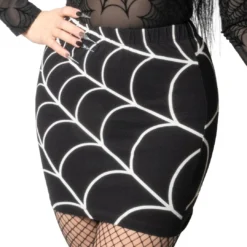 Spiderweb Mini Skirt White
