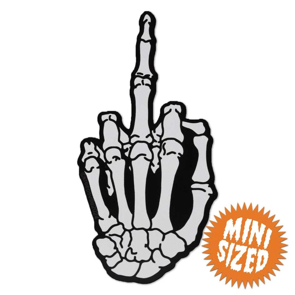 Skeleton Hand Finger Mini Vinyl Sticker 1 Skeleton Hand Finger Mini Vinyl Sticker