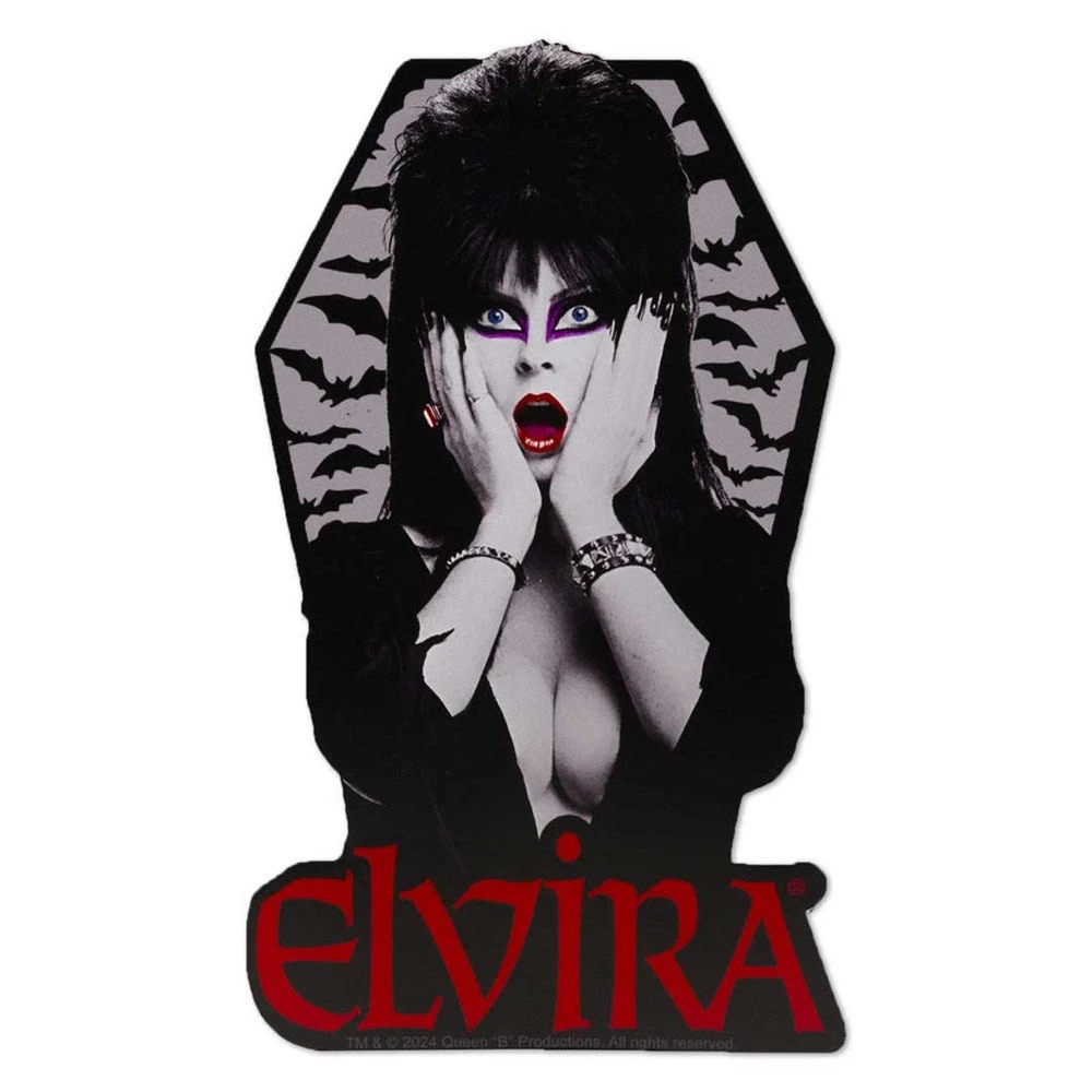 Elvira Coffin Bats Vinyl Sticker 1 Elvira Coffin Bats Vinyl Sticker