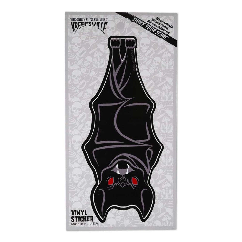Hanging Bat Vinyl Sticker 2 Hanging Bat Vinyl Sticker - Image 2